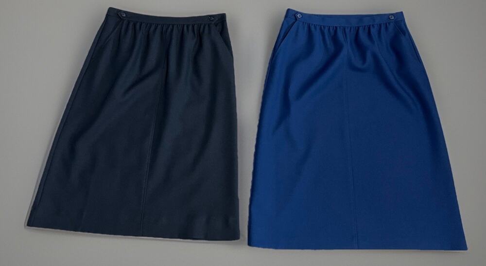 Vintage Haberdashery Lot of 2 Navy Black Midi Skirt Size 14 Union Tag Pockets